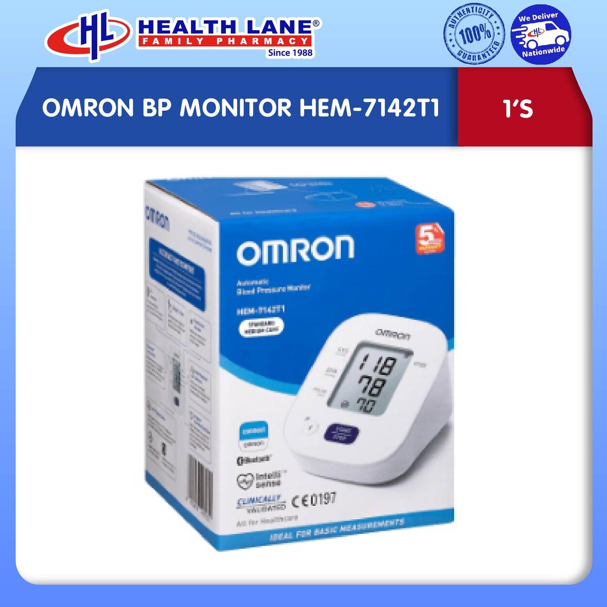 OMRON BP MONITOR HEM-7142T1 / HEM-7142T2